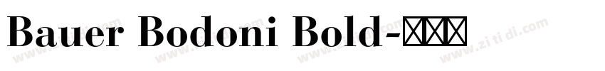 Bauer Bodoni Bold字体转换